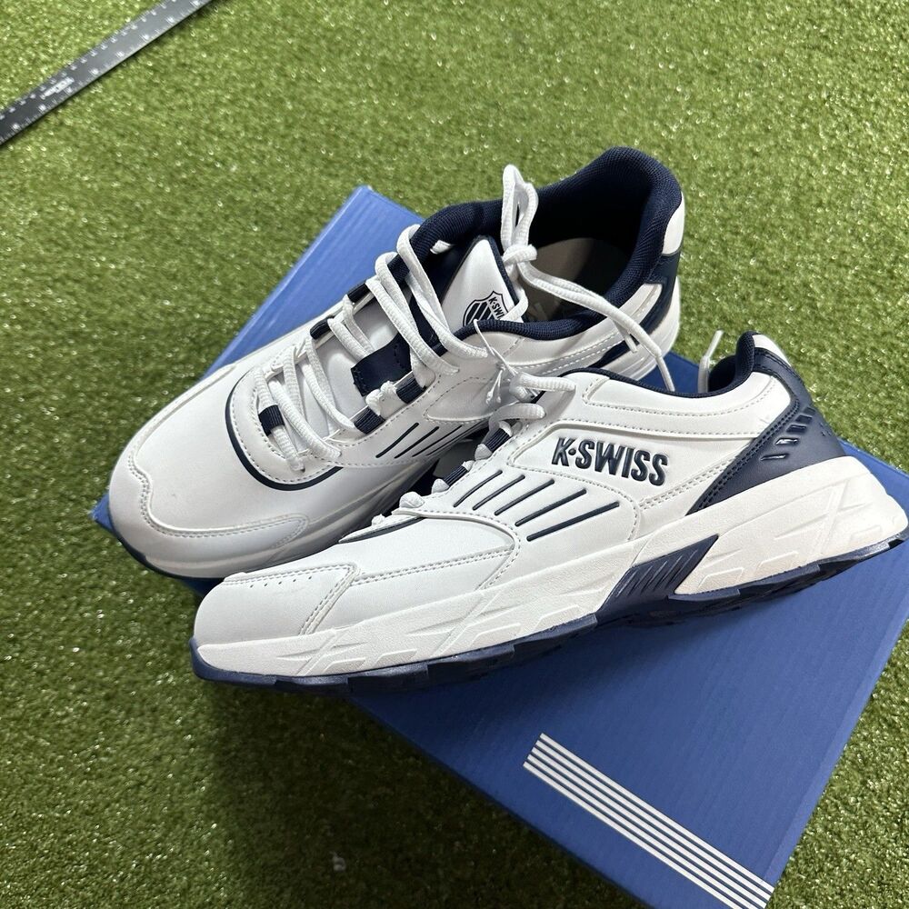 K-Swiss Fario Men's Size 9 White Navy Athletic Sneakers New in Box